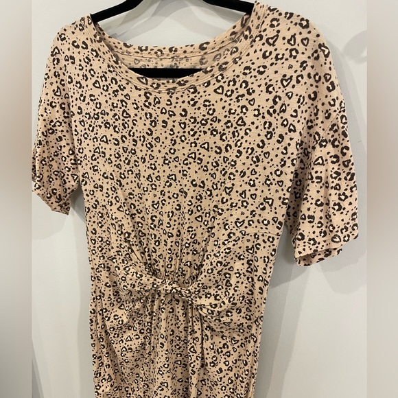 Aerie Leopard Print Tee Dress - Picture 2 of 6
